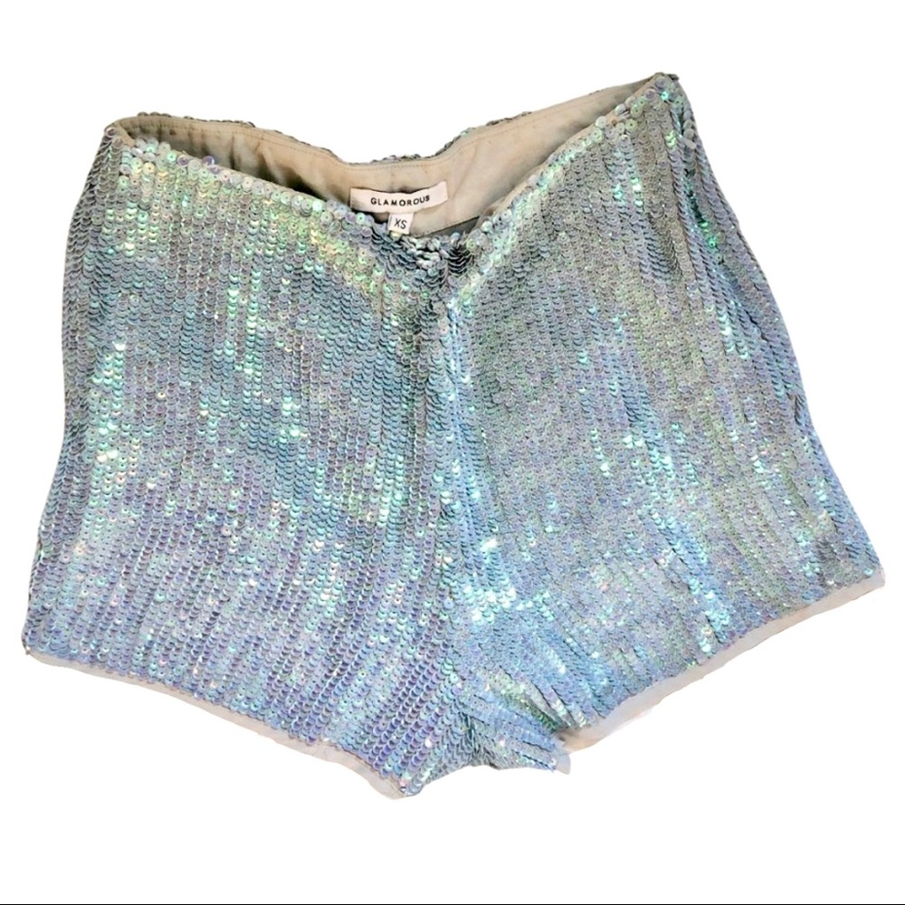 Glamorous Sequin Iridescent Shorts